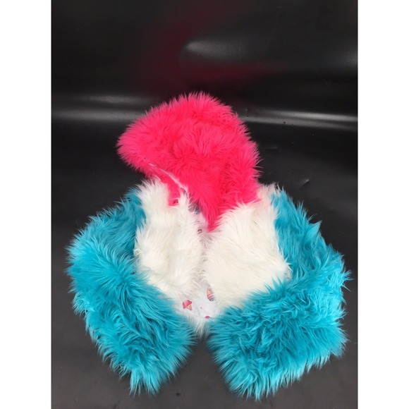 Velu Ice Cream Social Liner Faux Fur Jacket Size S/XS Colorful - Picture 3 of 8